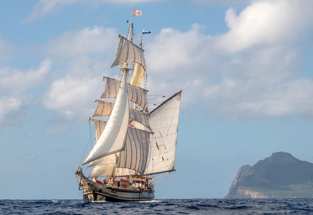 Tall Ship Sailing from Cornwall to Scotland