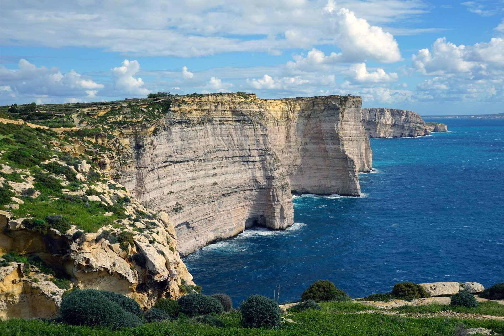 Florette view overlooking Ta' Ċenċ Cliffs, Gozo, Malta