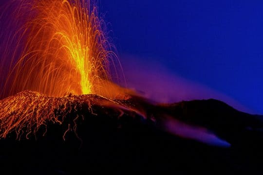 Florette volcano fire