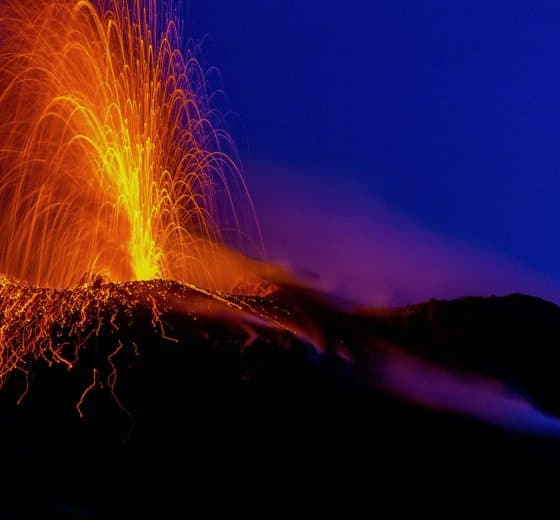 Florette Stromboli volcano fire