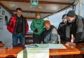 Flying Dutchman guests and skipper life onboard navigation in the Hebrides, Scotland