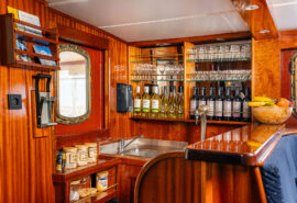 Flying Dutchman interior saloon bar onboard