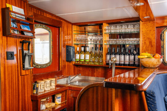 Flying Dutchman interior saloon bar onboard