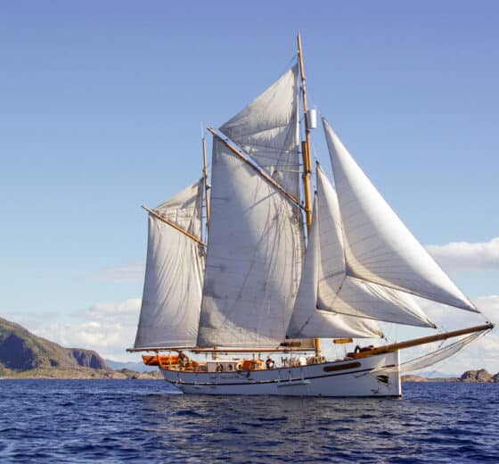 Goxsheim traditional boat sailing full sail