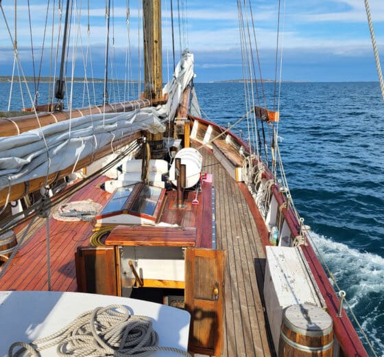 Goxsheim underway on deck