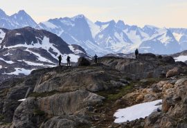 Greenland guests hiking Tecla