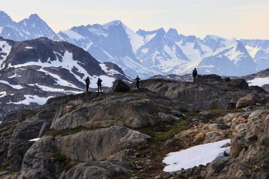 Greenland guests hiking Tecla