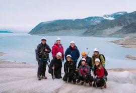 Guests after a hike on Svalbard Arctic Norway Valiente