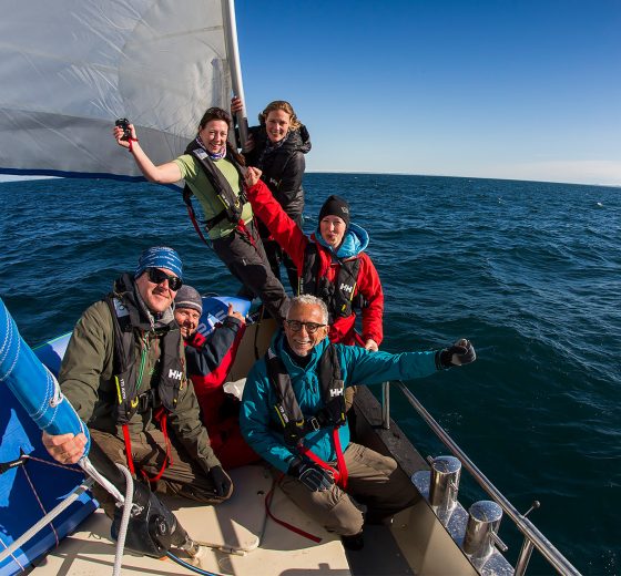 Happy guests sailing on board Valiente