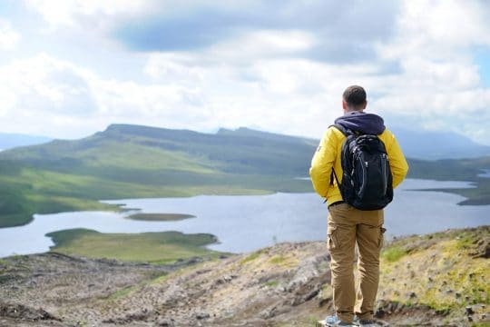 Hiker on the Isle of Skye