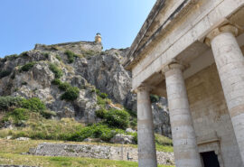 Historic ancient Greek temple, Corfu, Ionian Sea, Greece