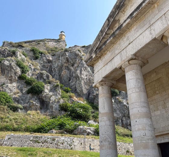 Historic ancient Greek temple, Corfu, Ionian Sea, Greece