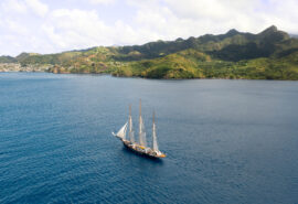 Homepage Blue CLipper tall ship sailing Caribbean ST Vincent