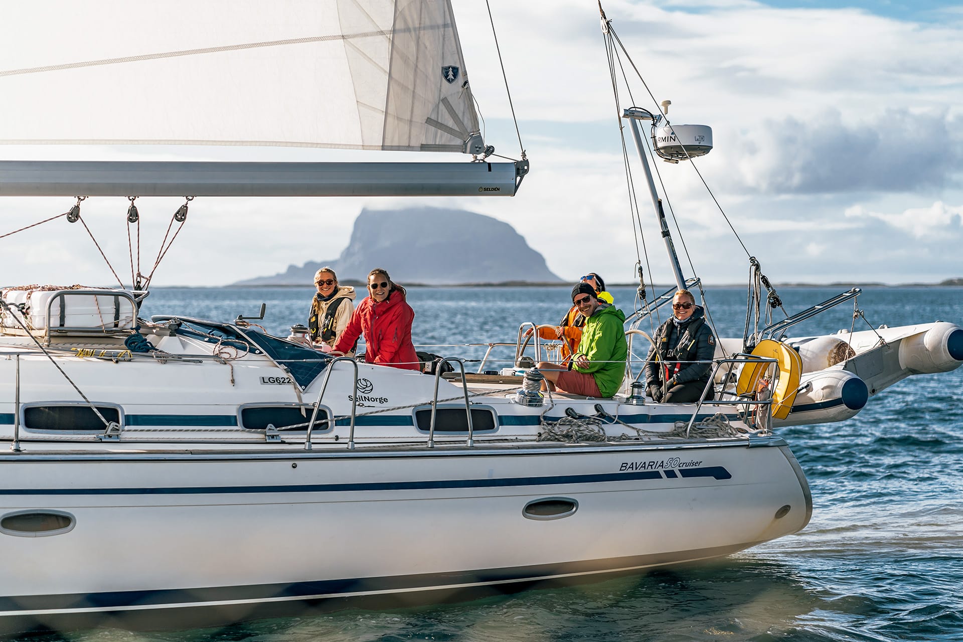 Humla guests sailing onboard yacht in Norway