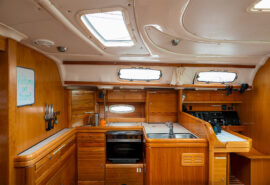 Humla interior saloon galley onboard