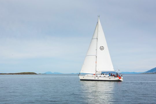 Humla sailing calm seas Norway