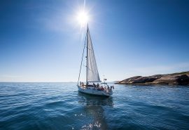 Humla sailing in full sunshine Norway