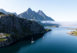 Humla - yachts anchored in Lofoten, Norway