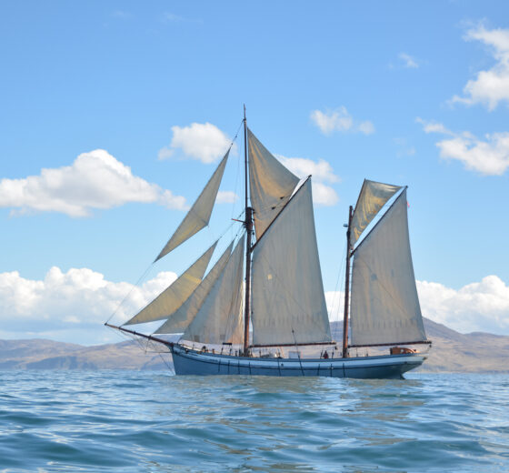 Irene sailing full sails
