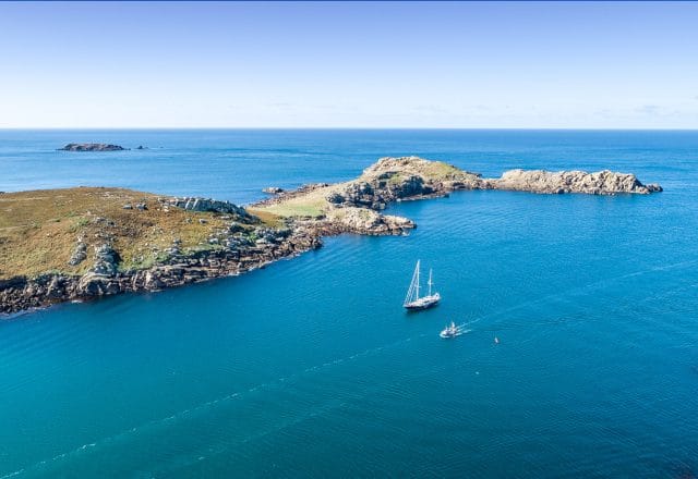 Luxury Yacht Sailing to the Isles of Scilly