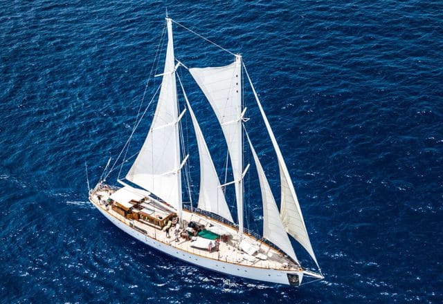 Luxury Classic Yacht Sailing in Sicily