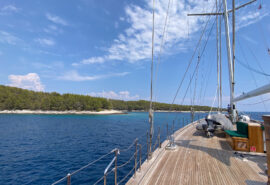 Kairos view of south Croatia coastline from deck