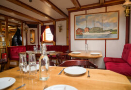 Linden tall ship below deck view from dining table saloon