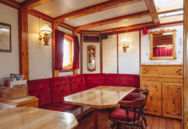 Linden tall ship interior below deck saloon