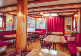 Linden tall ship interior below deck view of saloon