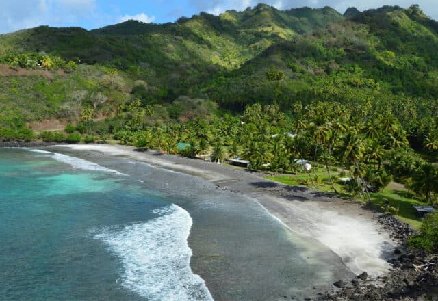 Marquesas Islands beach view, French Polynesia, PAcific Ocean Islands