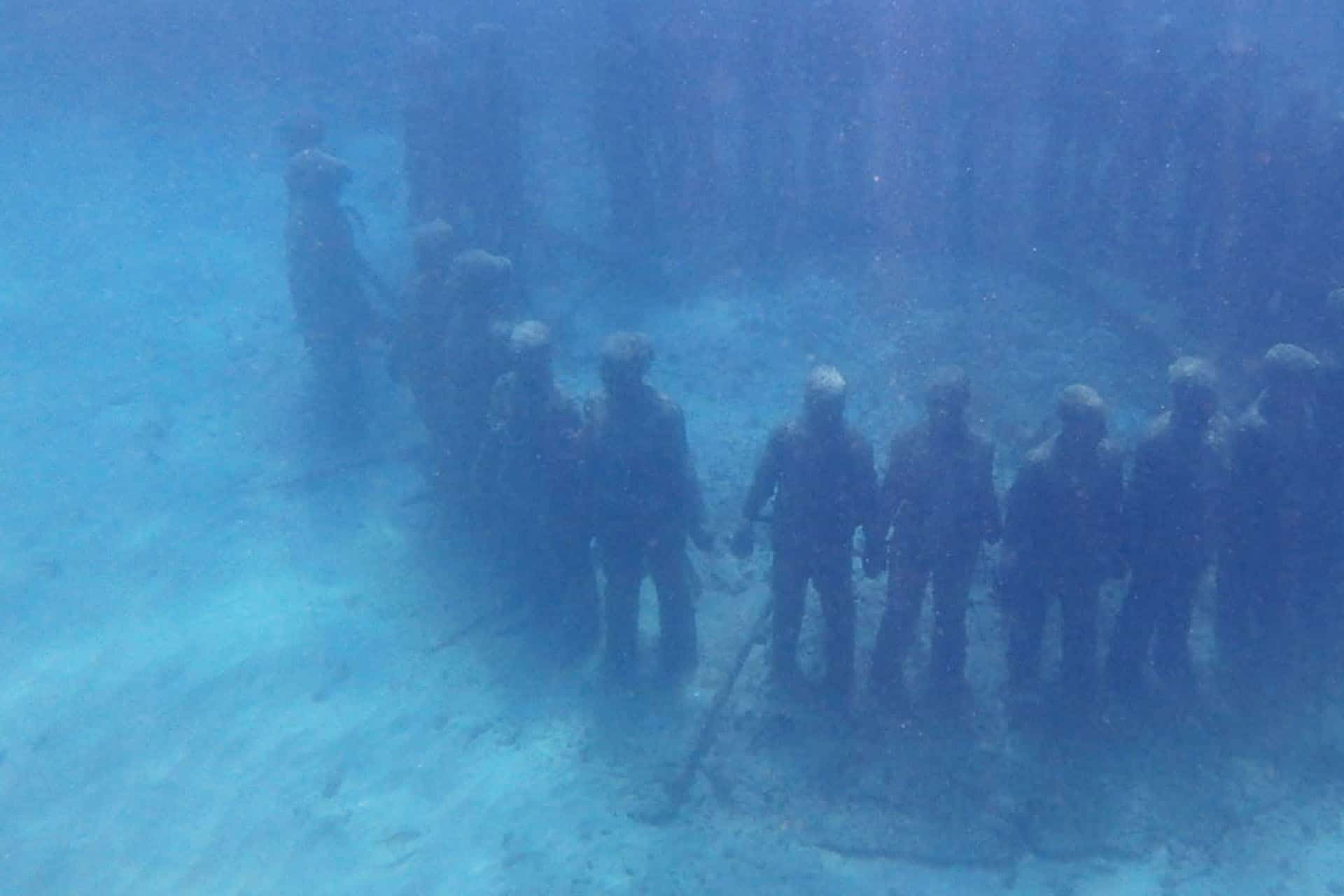 underwater sculpture Caribbean