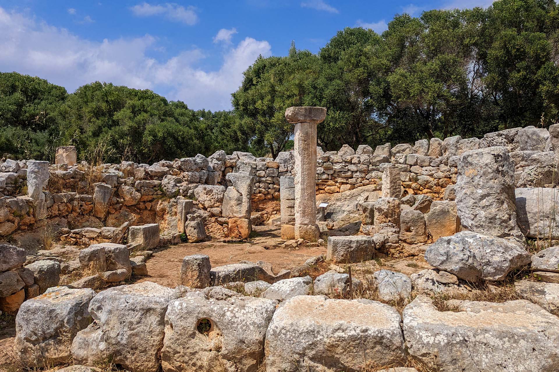 Menorca Talayotic stones ancient, Balearic islands, spain