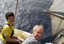 Morgenster guests up mast