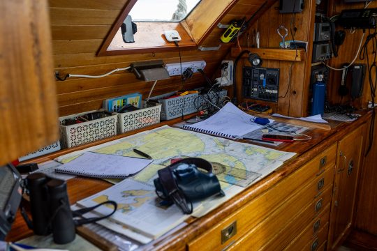 Navigation on board Blue Clipper