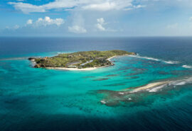 Necker Island aerial, British Virgin Islands, Caribbean BVI