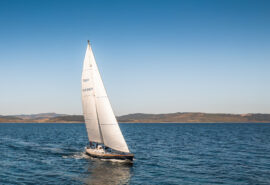 Noonmark VI adventure yacht sailing in the Inner Hebrides, Scotland