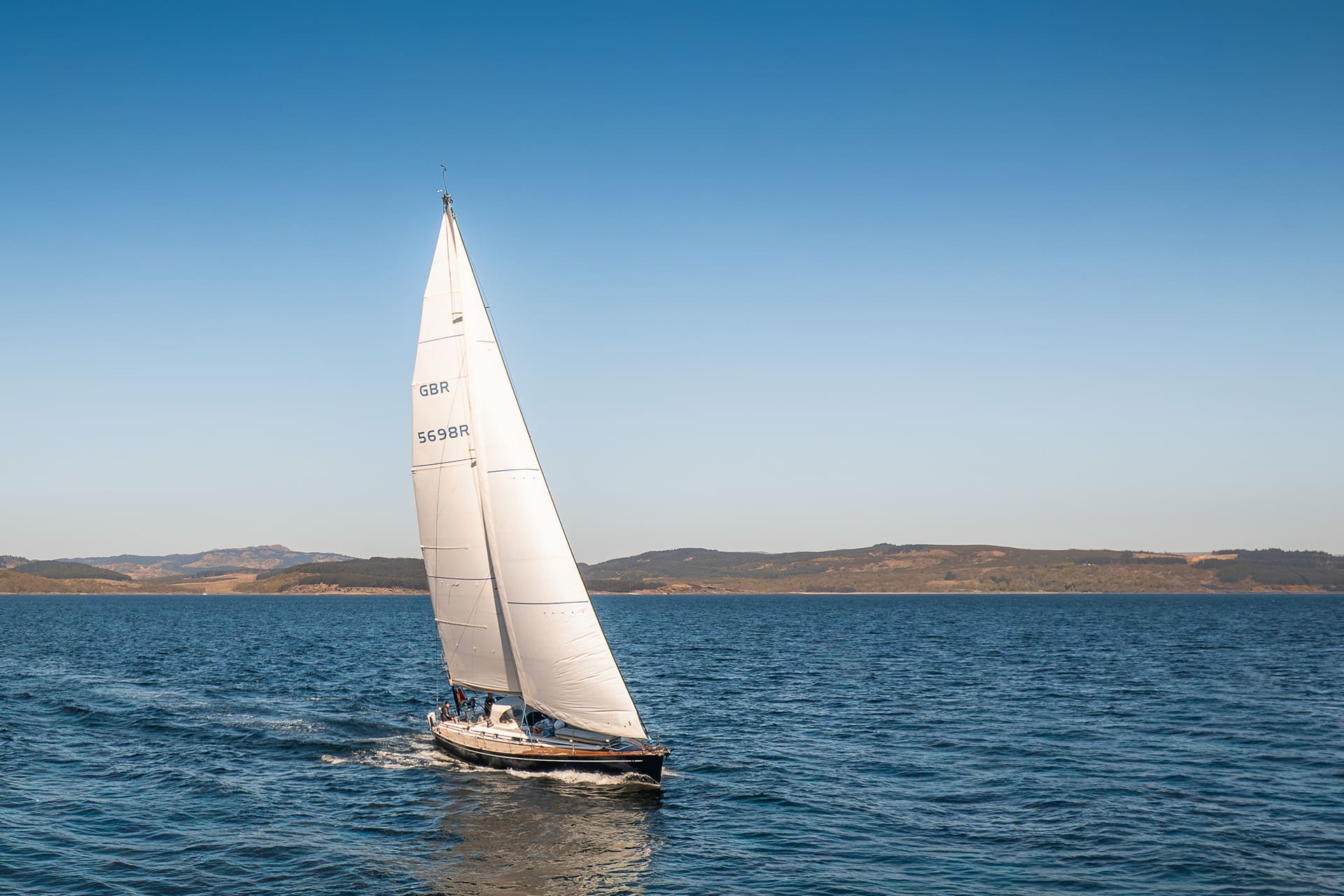 Noonmark VI adventure yacht sailing in the Inner Hebrides, Scotland