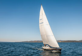 Noonmark VI adventure yacht sailing underway firth of clyde and hebrides