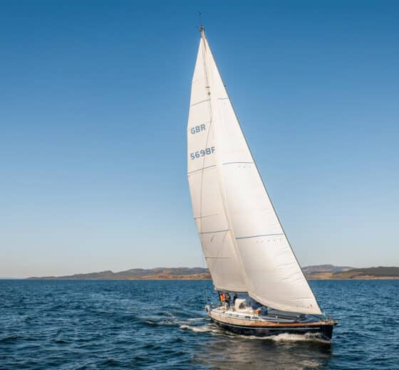 Noonmark VI adventure yacht sailing underway firth of clyde and hebrides