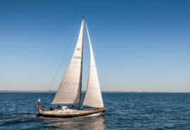 Noonmark VI adventure yacht sailing underway open sea Scotland