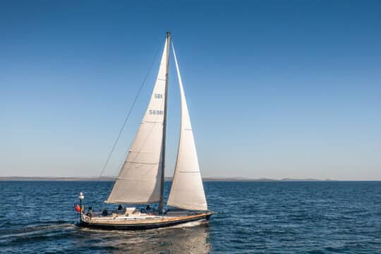 Noonmark VI adventure yacht sailing underway open sea Scotland