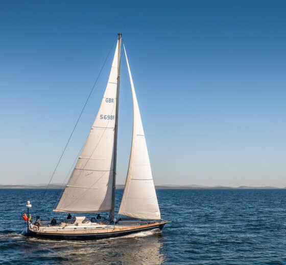 Noonmark VI adventure yacht sailing underway open sea Scotland