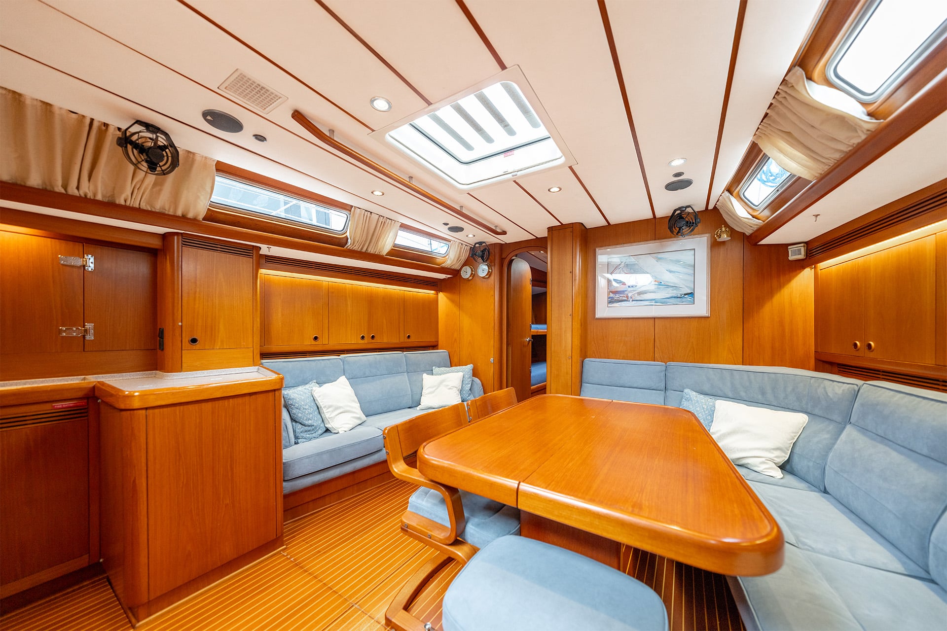 Noonmark VI saloon below deck view interior