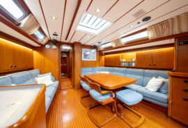 Noonmark VI saloon onboard below deck