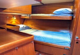 Noonmark VI yacht onboard interior cabin