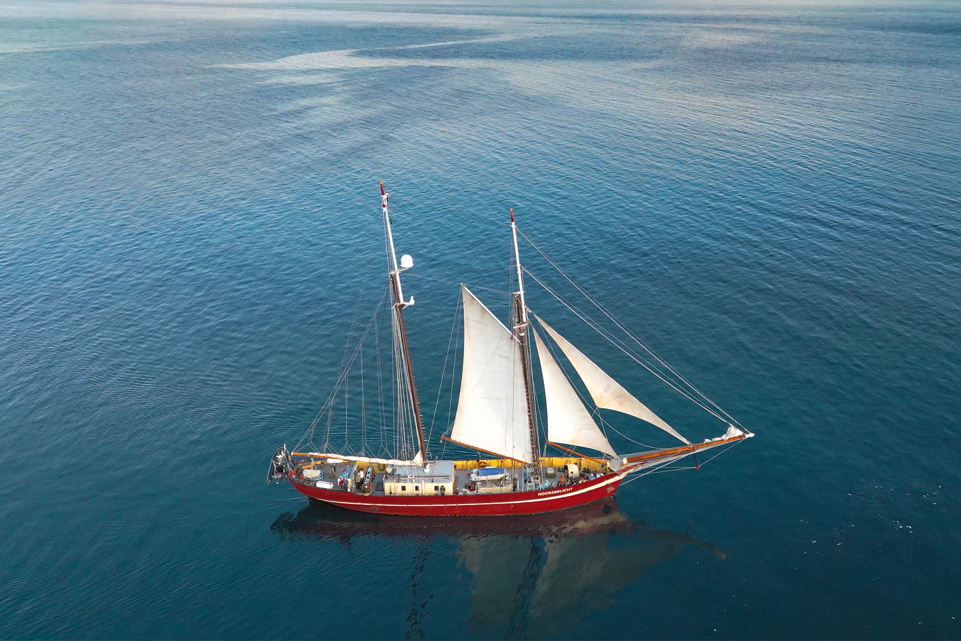 Noorderlicht ship underway in calm sea