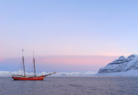 Noorderlicht sunset svalbard
