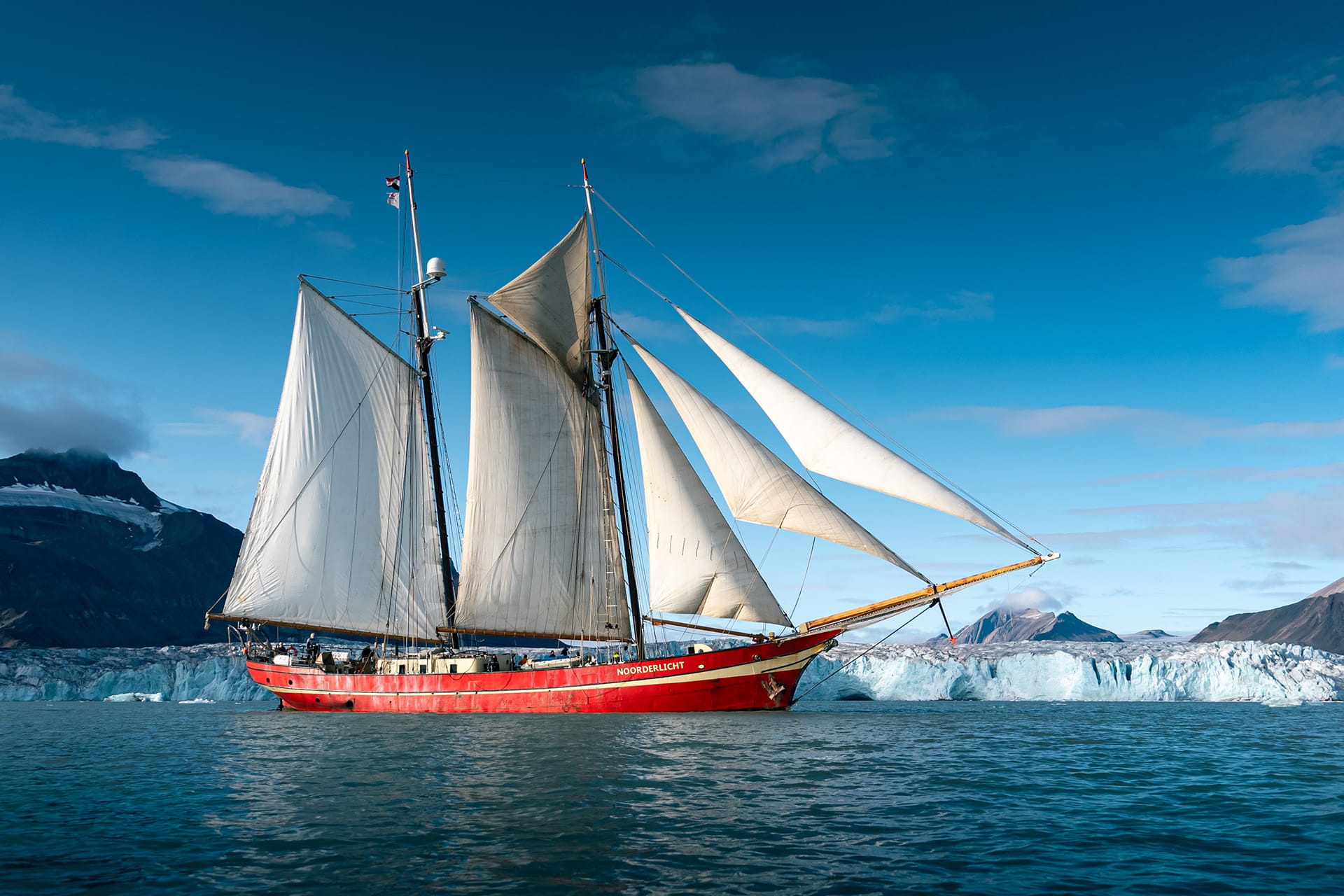 Noorderlicht tall ship sailing Arctic Svalbard summer