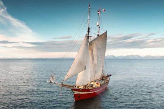 Noorderlicht tall ship underway sunshine sailing