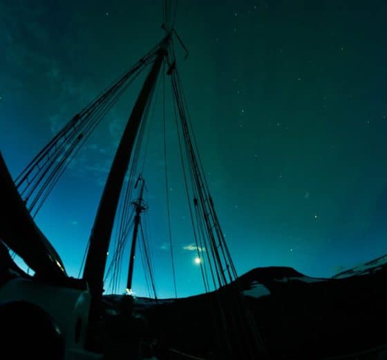 Northern lights onboard Tecla Northwest Passage
